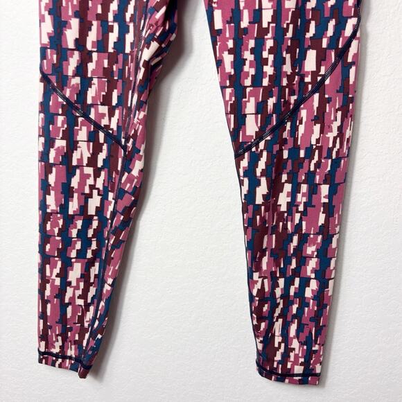 SWEATY BETTY POWER POCKET WORKOUT WOMEN LEGGINGS IN PINK CHECK PRINT SIZE US 4 - Picture 5 of 7
